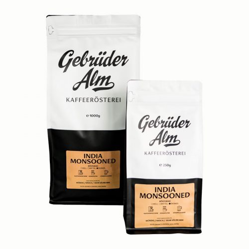 Kaffee India Monsooned Filterkaffee geröstet von der Gebrüder Alm Kaffeerösterei in Lübeck