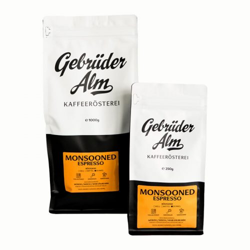 Monsooned Espresso aus Indien, geröstet bei den Gebrüder Alm in Lübeck